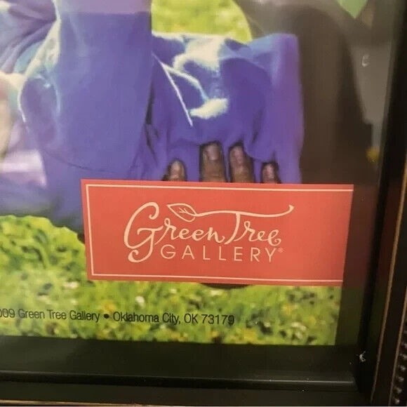 Green Tree Gallery picture frame 5x7 black picture frame, Gold Accents New - Picture 2 of 6